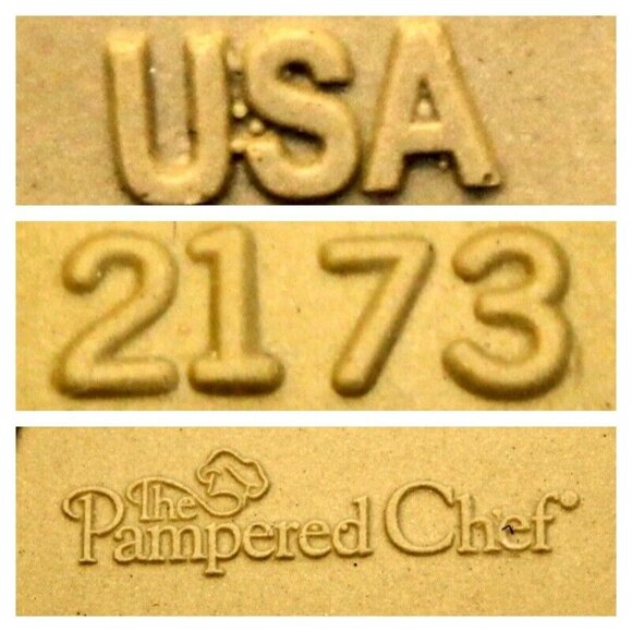 Pampered Chef Double Bowl Microwave Egg Cooker #2173 Unglazed Stoneware Scraper - Picture 5 of 7